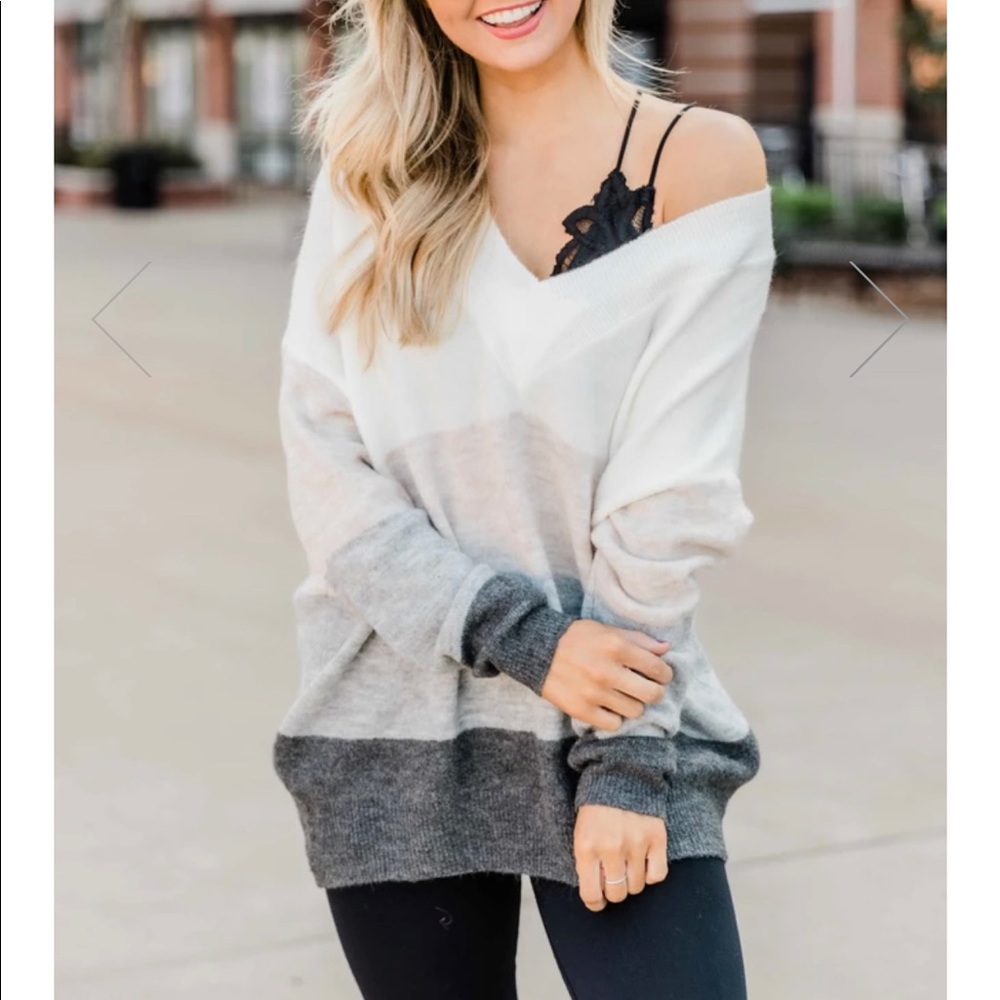 Tomorrow's Another Day Charcoal Colorblock Shirt